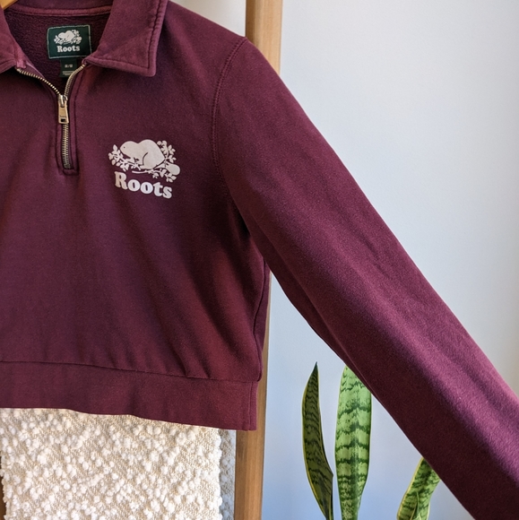 Roots Custom Cropped Quarter Zip Sweater - Picture 7 of 11